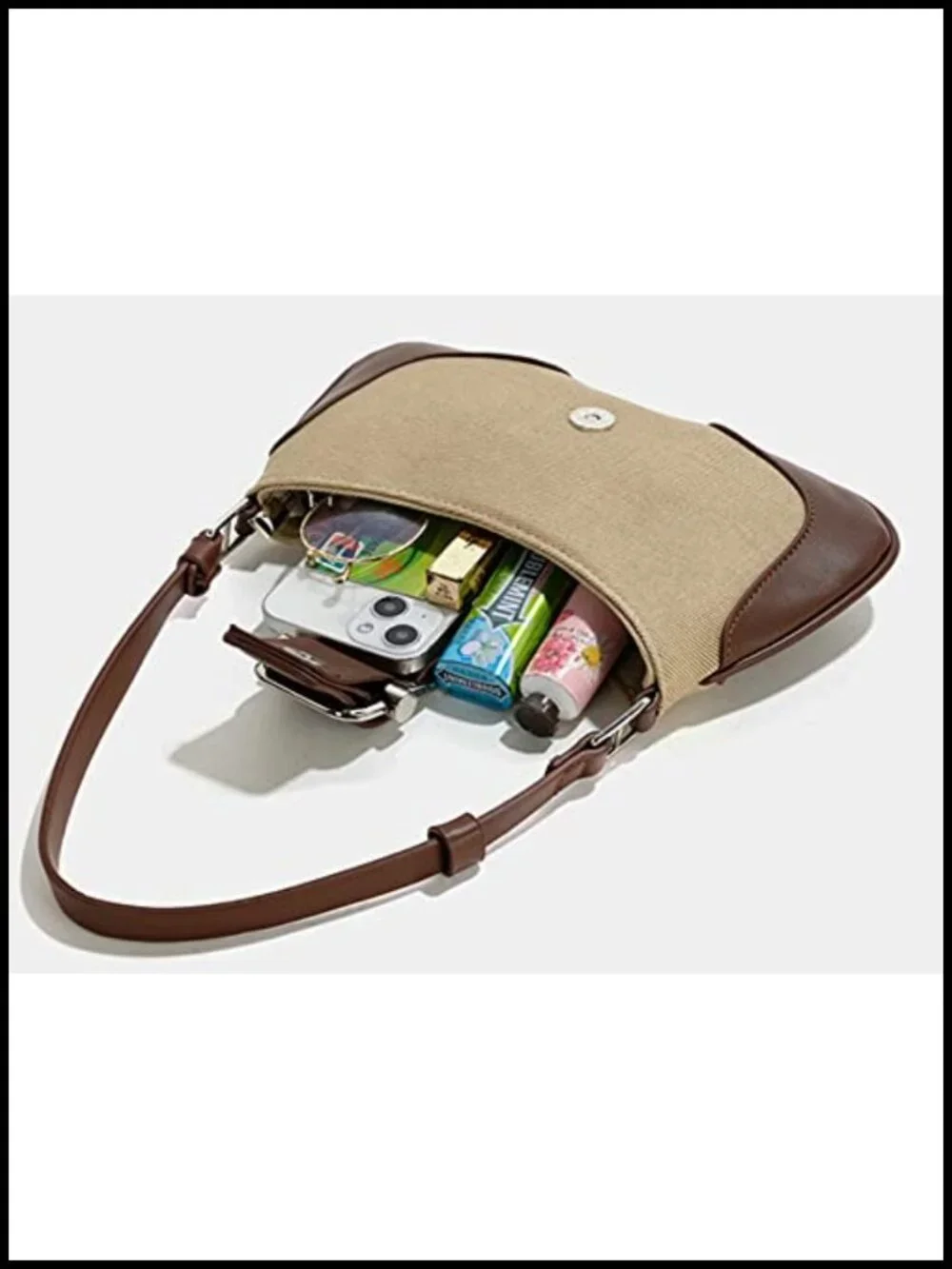 Chic PU Leather Crossbody Hobo Bag for Women, Adjustable Strap, Zipper Pocket,